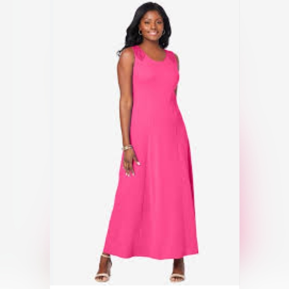 Bohemian 100% linen Barbara Lesser Maxi dress size M